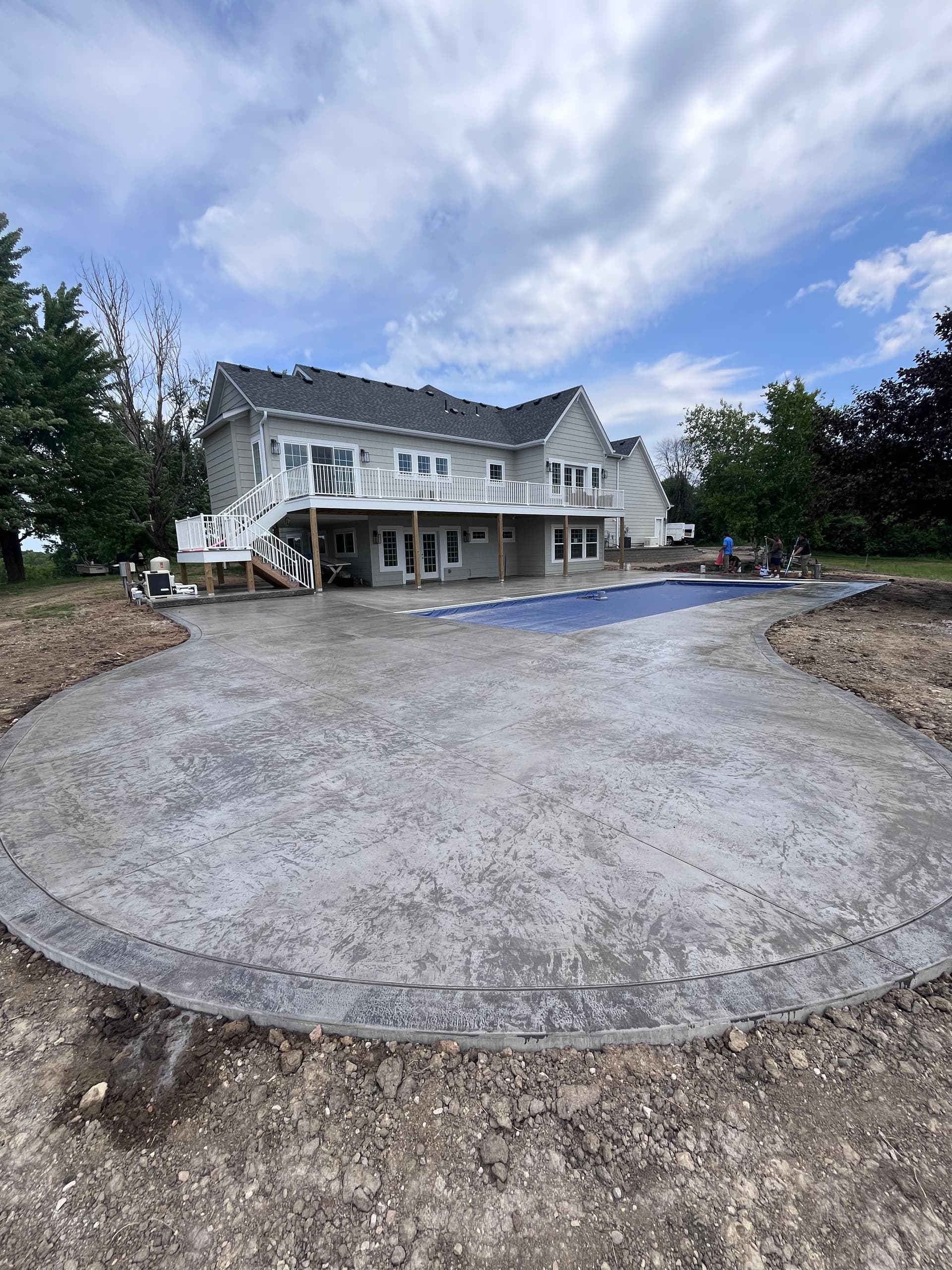 Seamless Concrete Pool Deck in Loretto MN image